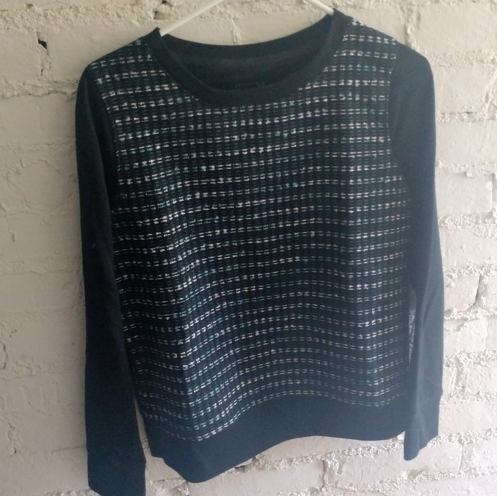 Merona Blue and White Knit Stripe Sweater